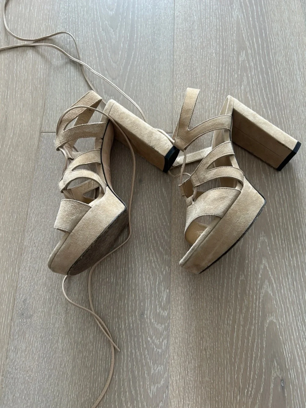 Stuart Weitzman Suede Platform Sandal - Picture 3 of 3